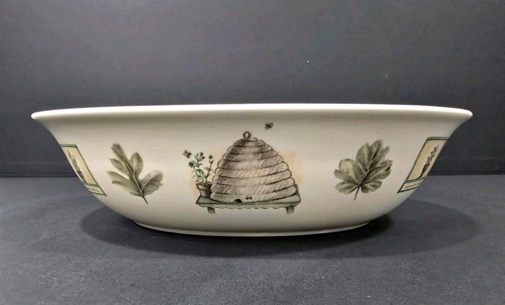 Vintage Pfaltzgraff Portfolio Naturewood 10"x 7" Oval Serving Bowl